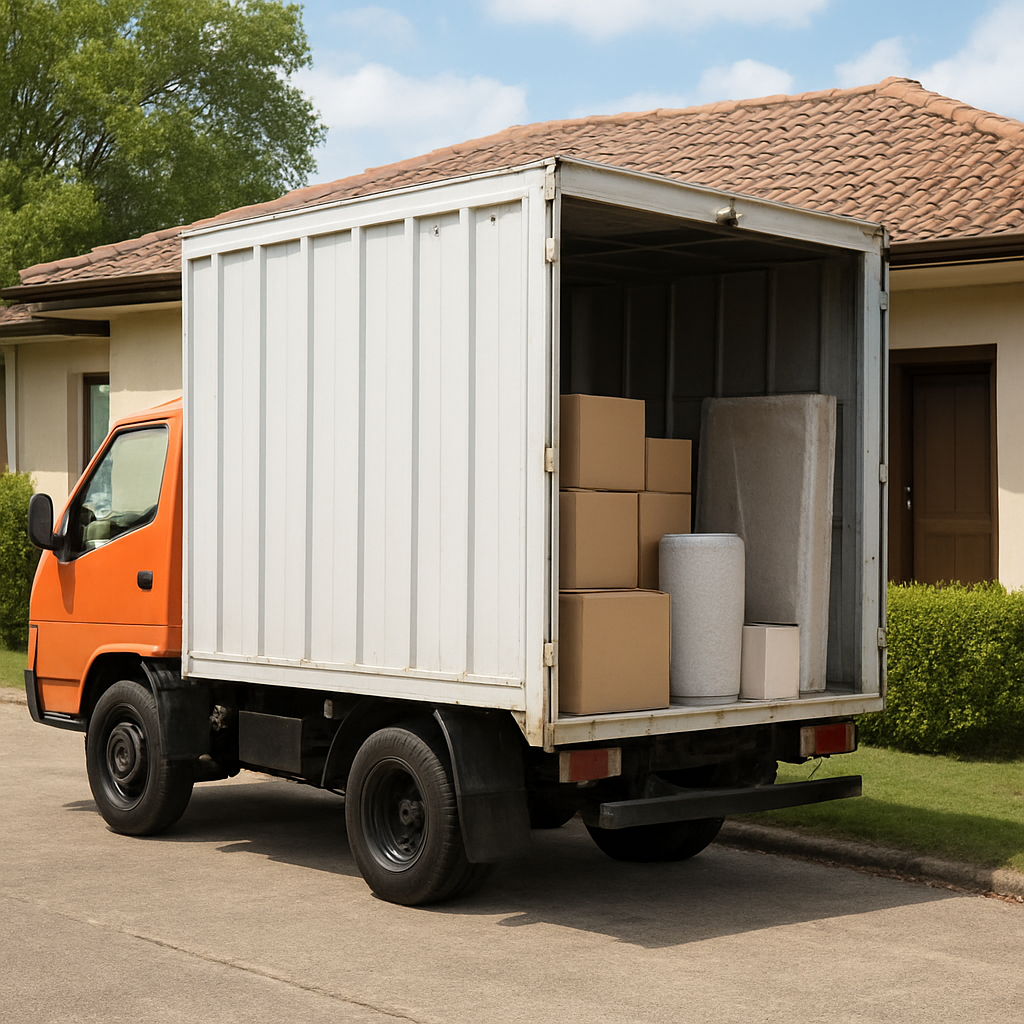 Tempo goods carrier used by Haryana Packers And Movers for local shifting